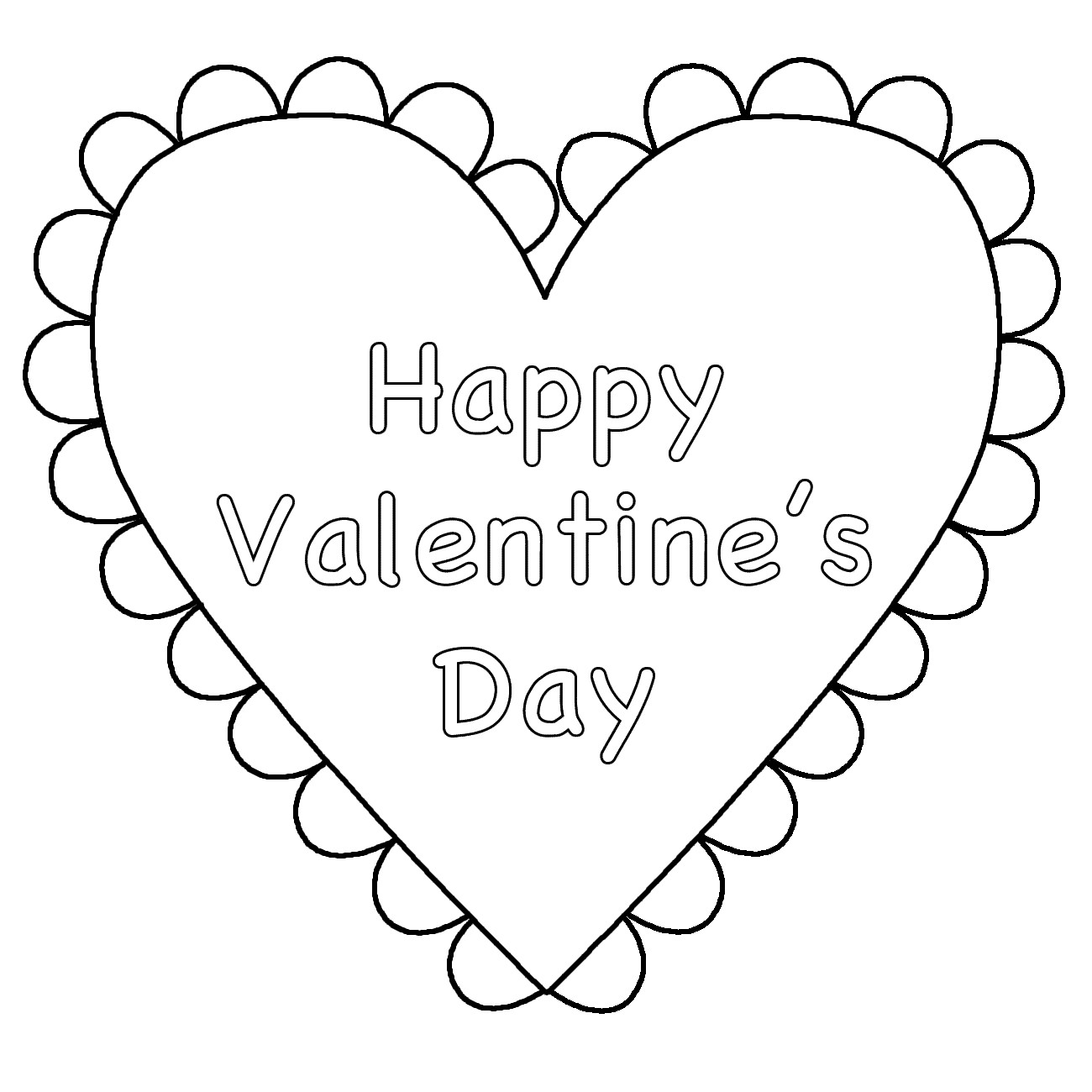 1300x1300 Best Printable Heart Coloring Pages Image Picture Of Shape Styles