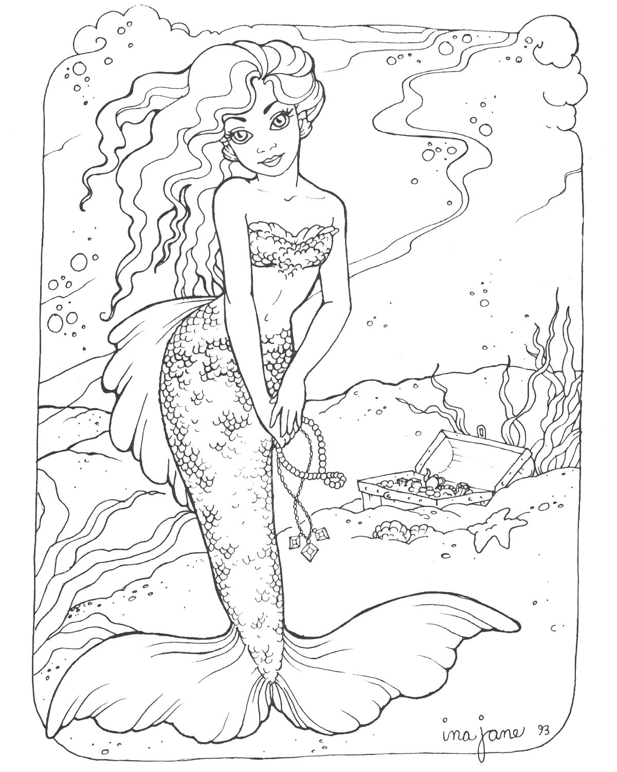 1200x1500 Beautiful Mermaid Coloring Pages Beautiful Mermaid Coloring Pages