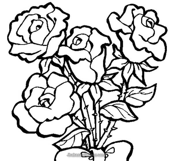 600x558 Roses Coloring Pages Printable Rose Coloring Pages 10336