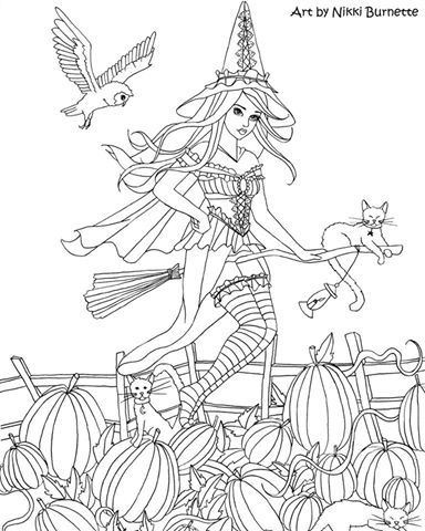 384x480 293 Best Witch Coloring Images On Adult Coloring, Art