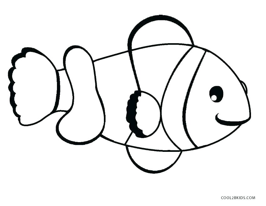 850x658 Tropical Fish Colouring Pages
