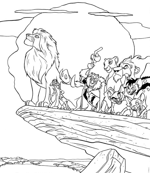 523x601 Lion King Pride Rock Coloring Pages Free