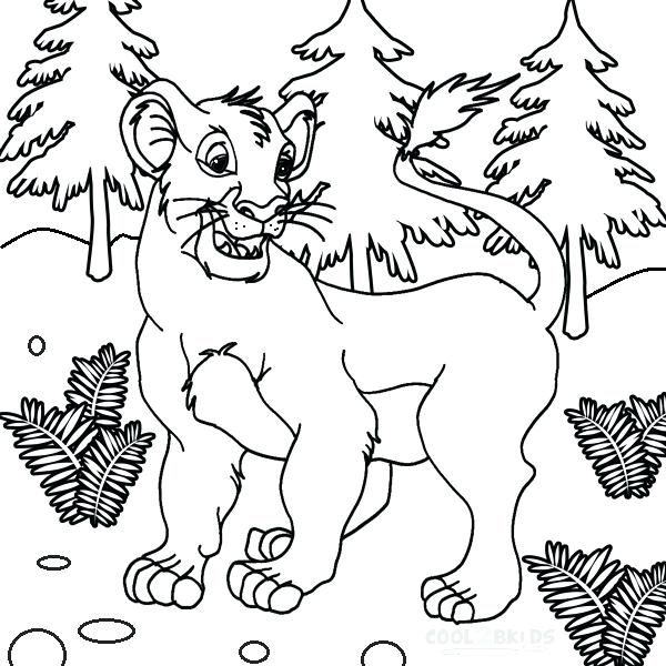 600x600 Simba Coloring Page Coloring Pages Simbas Pride Coloring Pages