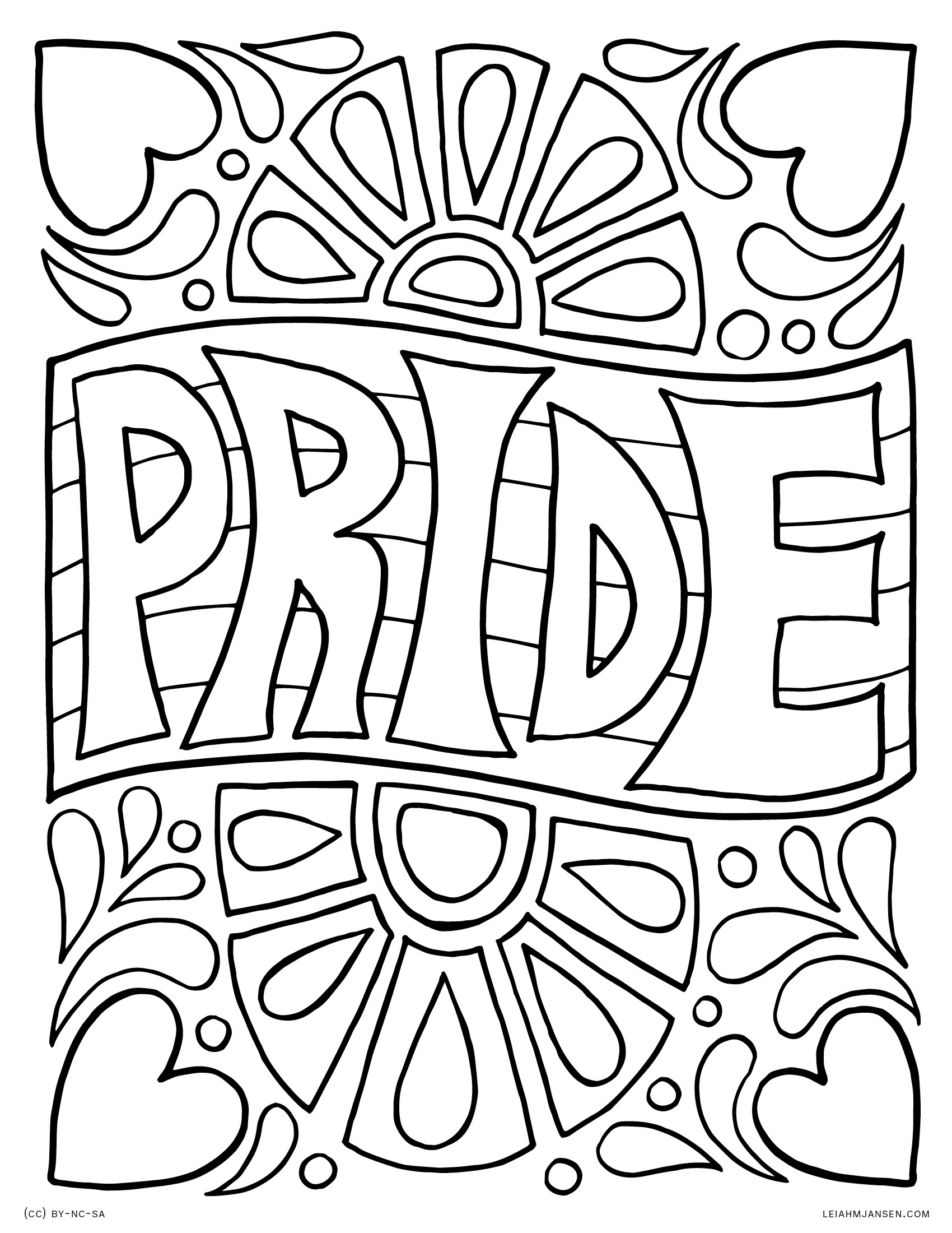 1700x2200 Pride Coloring Pages