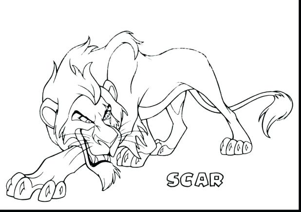 618x436 Disney Lion King Coloring Pages Free Awesome Scar With Page And 2