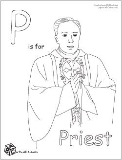 250x327 Priest Catholic Kids Coloring Pages Priest