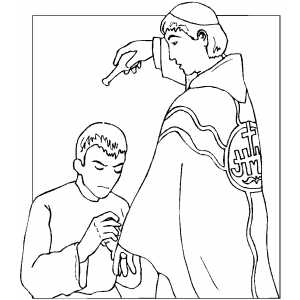 300x300 Priest Anointing Man Coloring Page