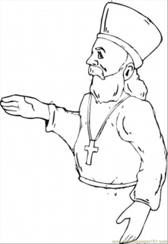 650x943 Priest Coloring Page