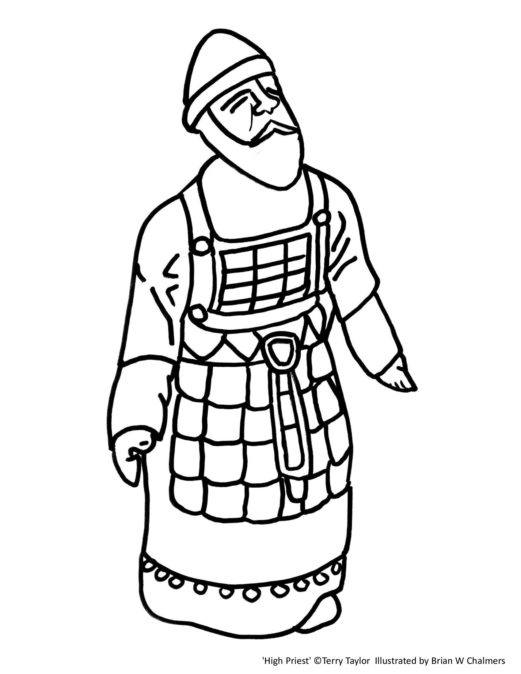 1700x2200 High Priest Coloring Page Tabernacle Priest