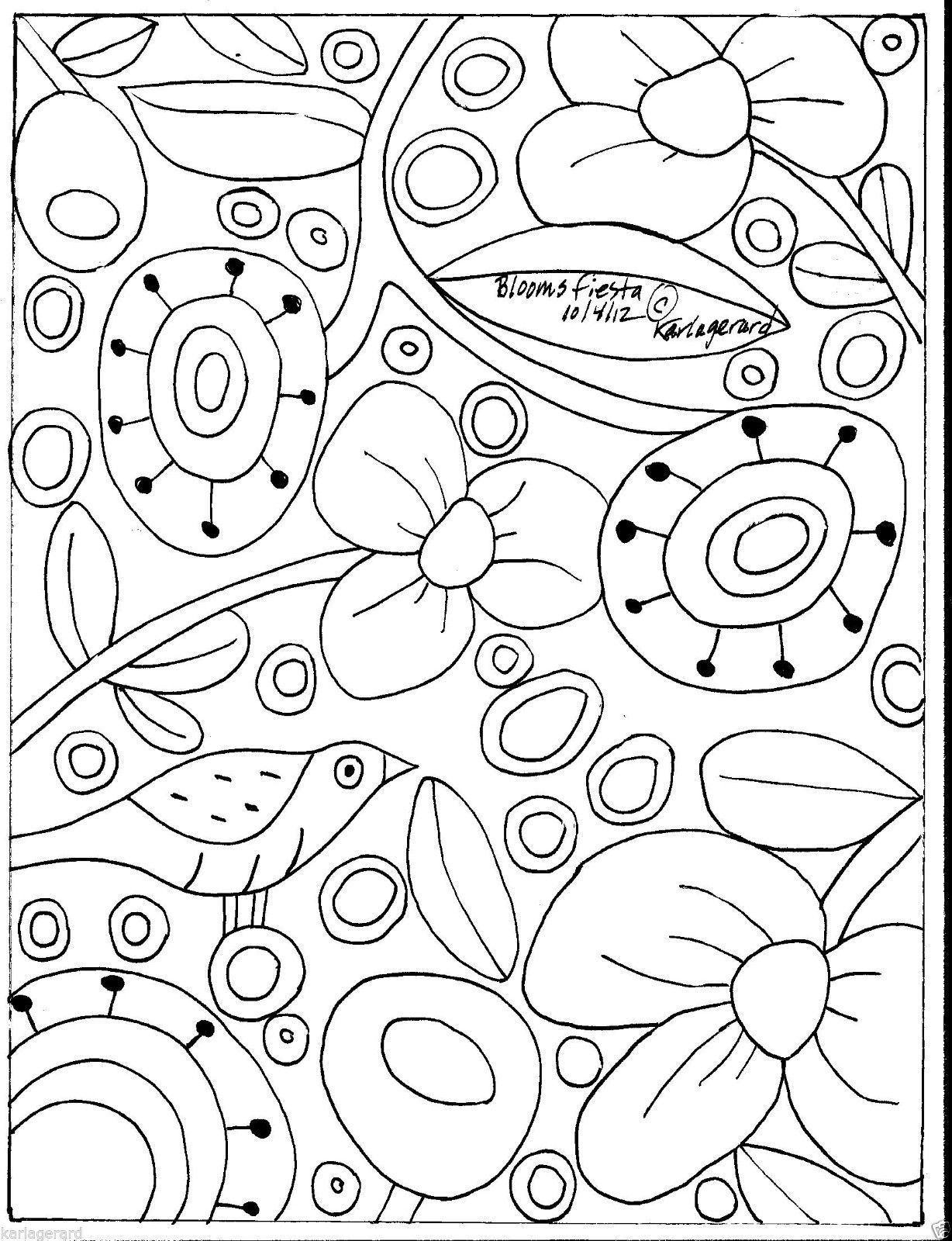 1228x1600 Rug Hooking Paper Pattern Blooms Fiesta Folk Art Abstract