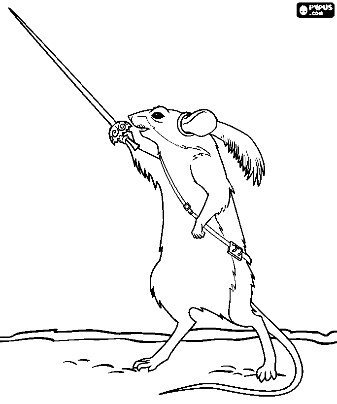 684x820 Prince Caspian Coloring Pages Reepicheep A Brave Mouse