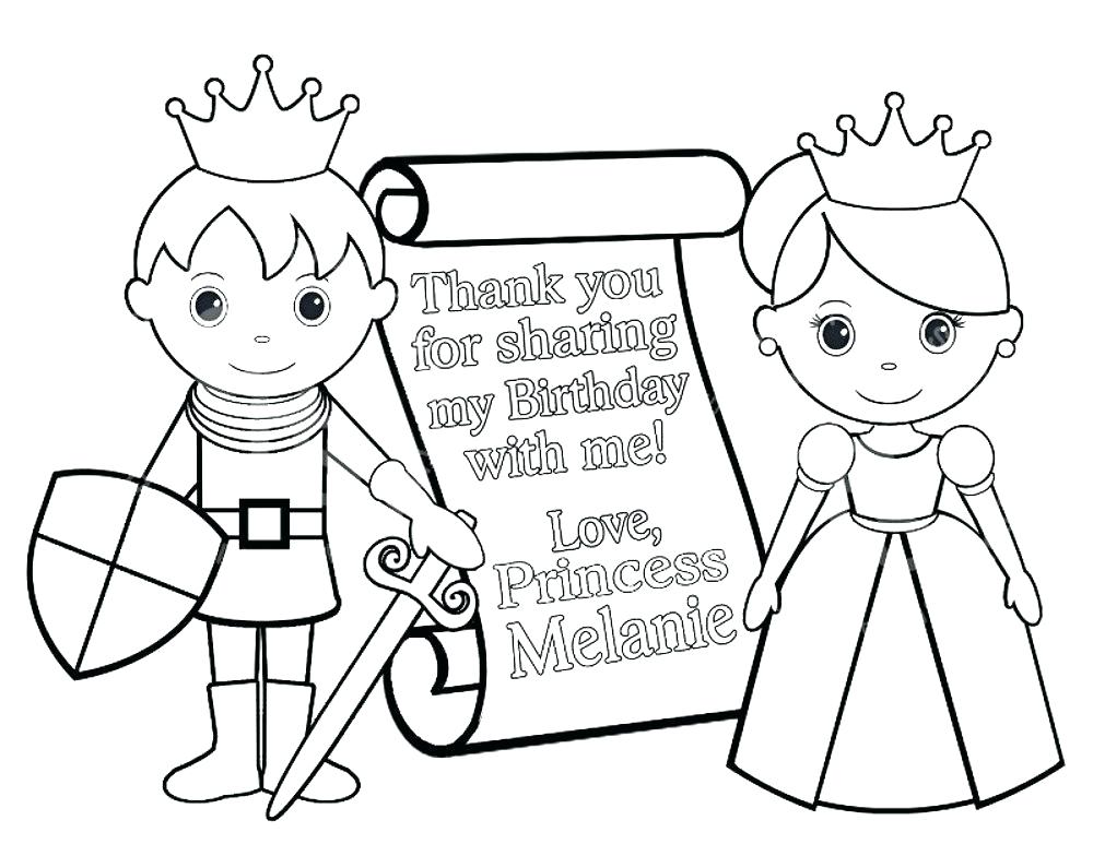 1000x773 Prince Coloring Pages Personalized Printable Princess Prince