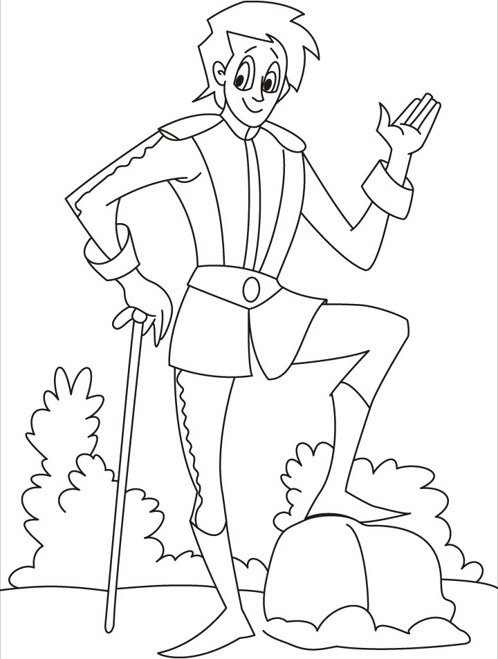720x954 Prince Colouring Pages A Lively Prince In A Combative Mood
