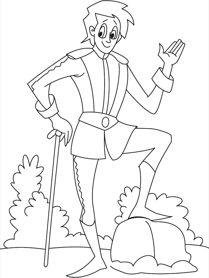 720x954 Prince Eric Coloring Pages Prince Coloring Page A Lively Prince