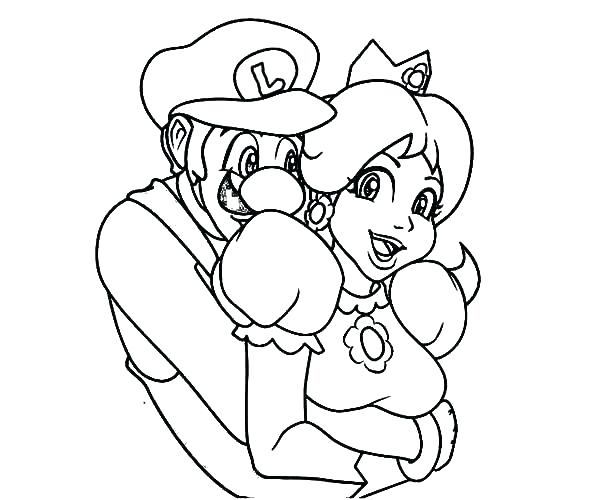 600x500 Super Mario Bros Princess Peach Coloring Pages Vs For Kids Page