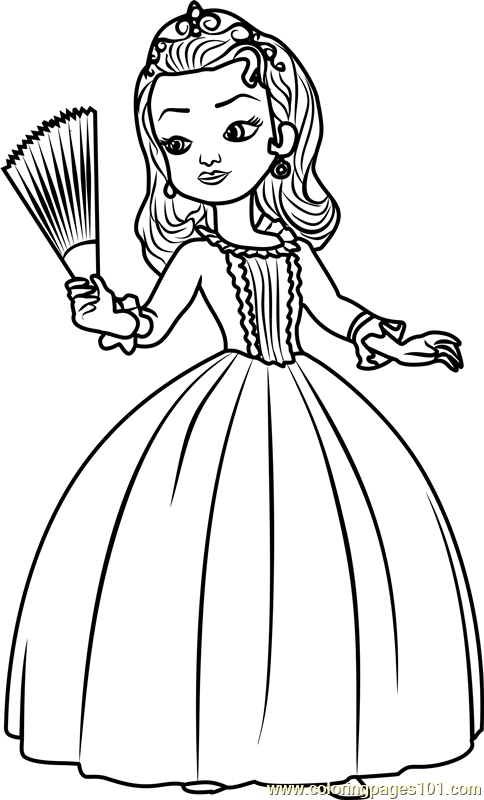 484x800 Princess Amber Coloring Pages