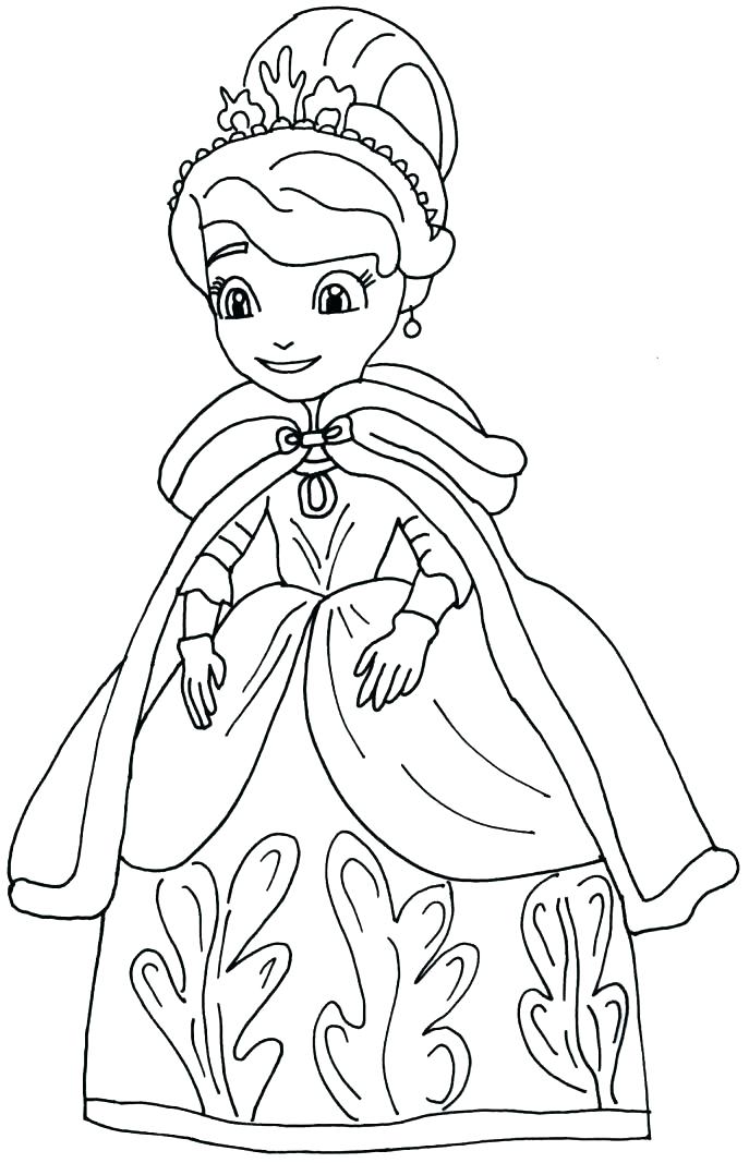 687x1067 Sofia The First Color Pages The First Coloring Page Free The First