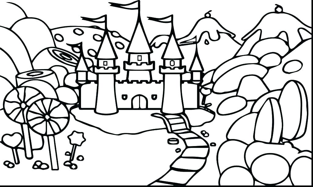 1024x612 Princess Castle Coloring Page Medieval Castle Coloring Pages