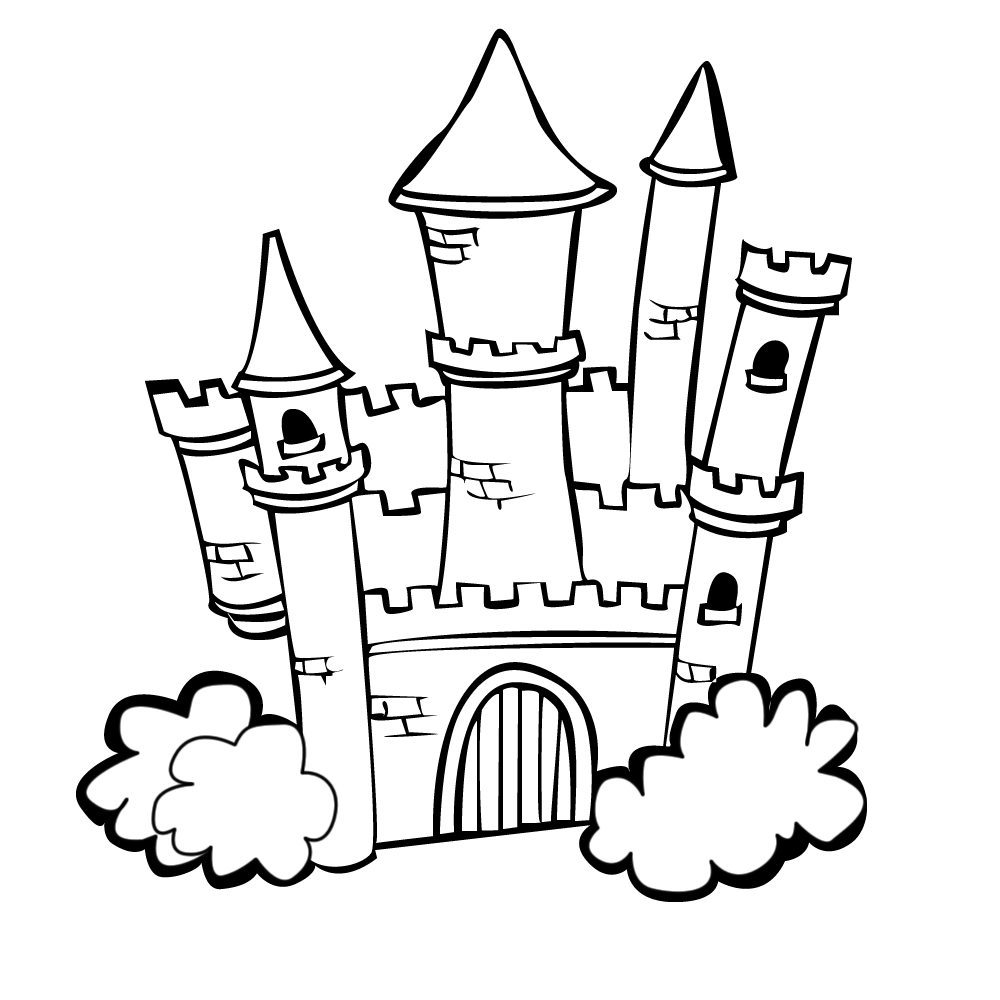 1000x1000 Castle Colouring Pages Princess For Coloring