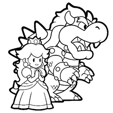 Princess And Dragon Coloring Pages