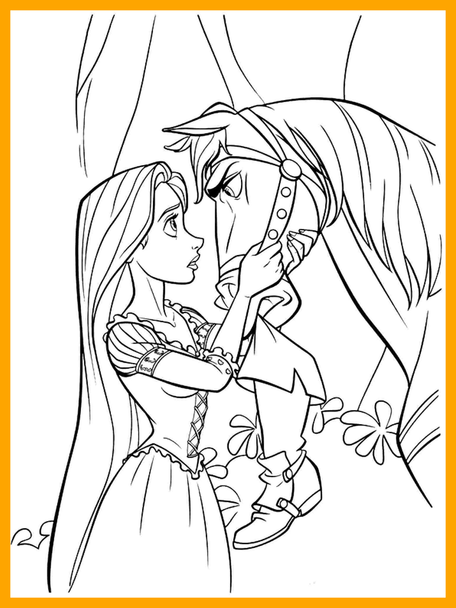 1552x2070 Awesome Disney Princess Tangled Rapunzel Coloring Sheets For Kids