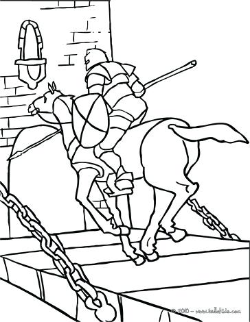 364x470 Knight Coloring Pages Knight On Horseback With A Princess Knight