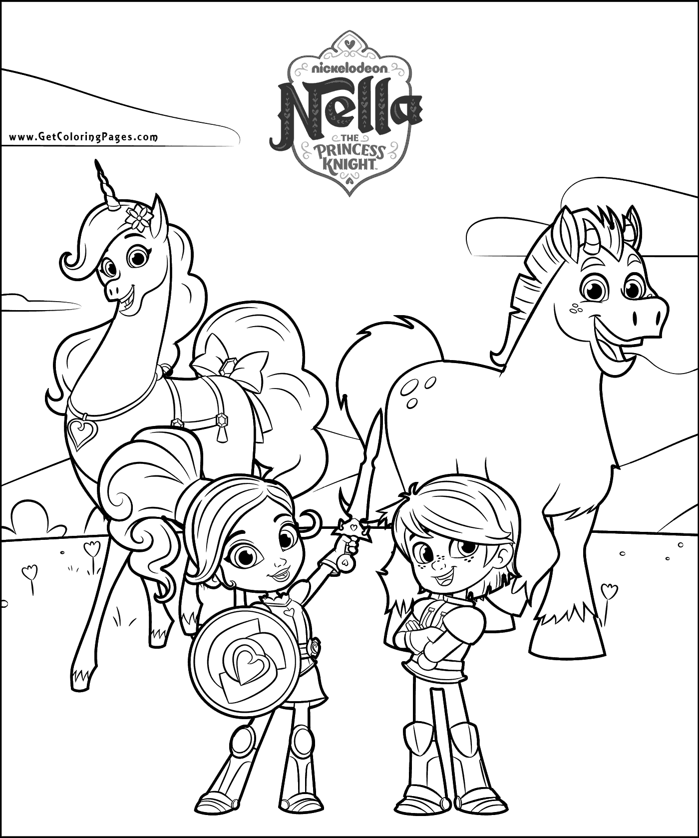 1400x1678 Nella The Princess Knight Coloring