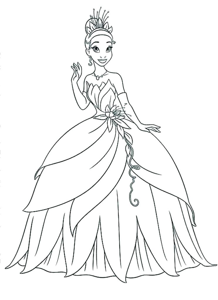 743x1024 Princess Tiana Coloring Pages Princess Coloring Pages Princess