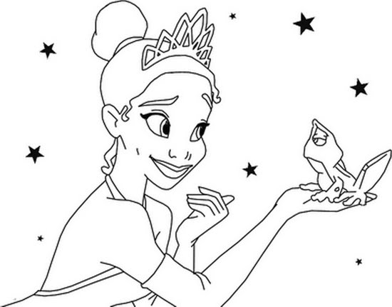 550x430 Princess And Frog Coloring Pages Shadowman Princess And