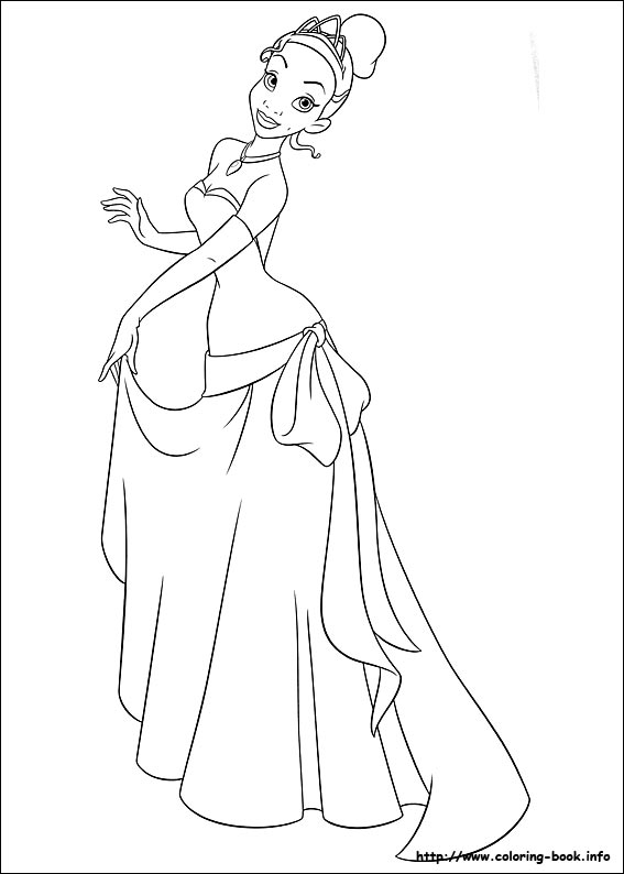 567x794 Coloring Pages Princess Tiana The Princess And The Frog Coloring