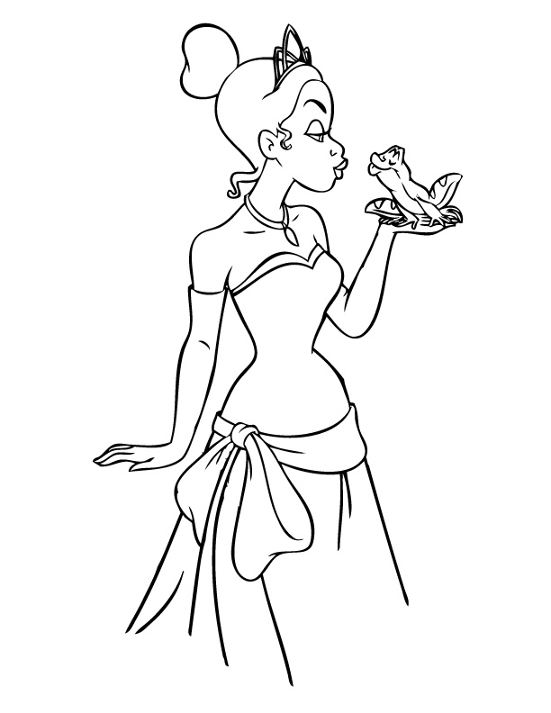 612x792 Disney Princess And The Frog Coloring Pages