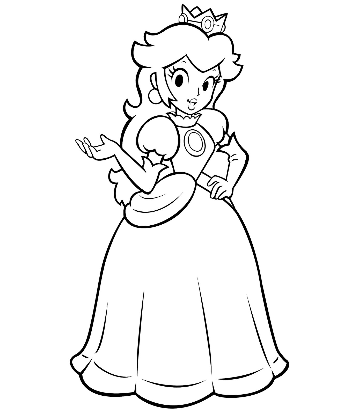 1387x1600 Coloring Page Princess