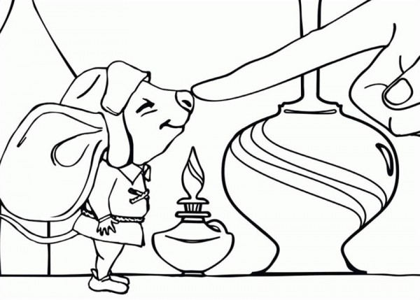 600x429 Despereaux Nose Touched By Princess Pea Coloring Pages Batch