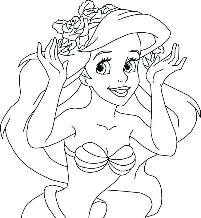 653x708 Disney Princess Coloring Pages Princesses Disney Princess Ariel