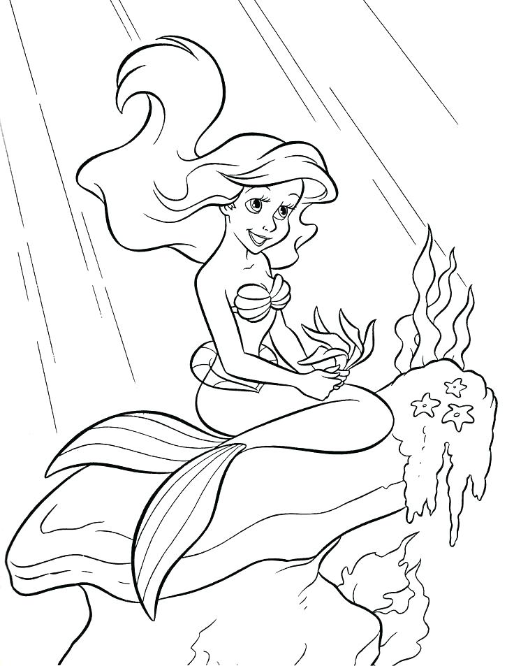 736x953 Ariel Color Pages This Is Color Pages Images Valentine Coloring