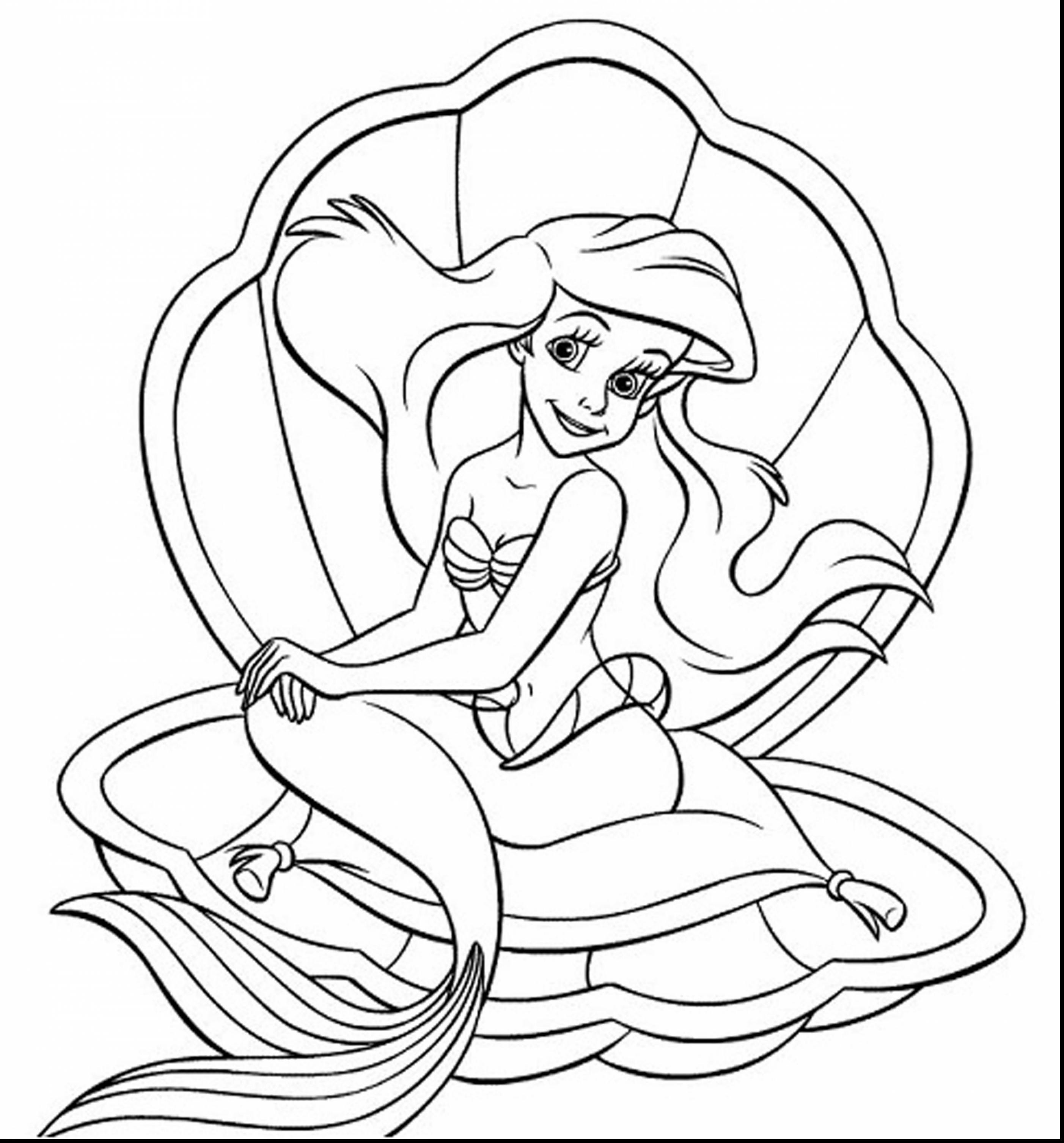 2805x3012 Princess Ariel Coloring Pages