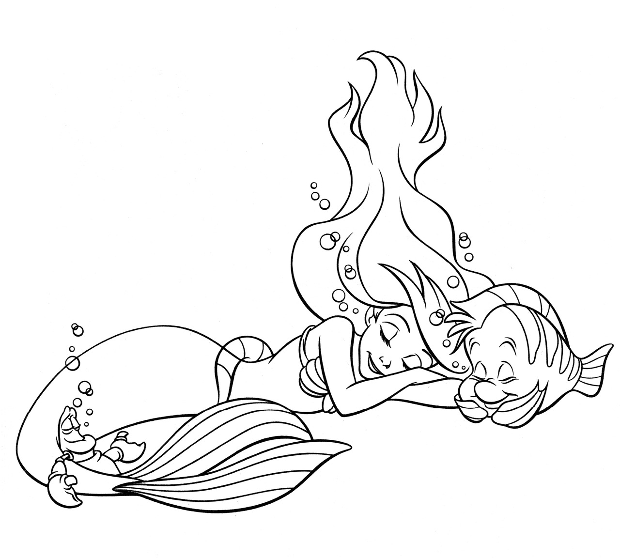 1280x1152 Ariel Coloring Pages Kids Fancy