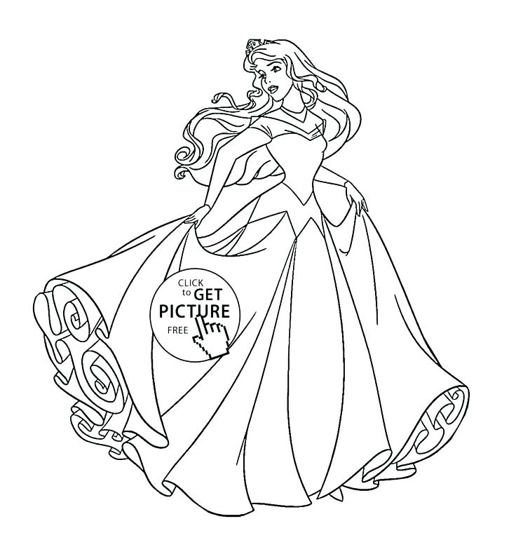 736x780 Baby Aurora Coloring Pages Princess For Girls Printable To Tiny