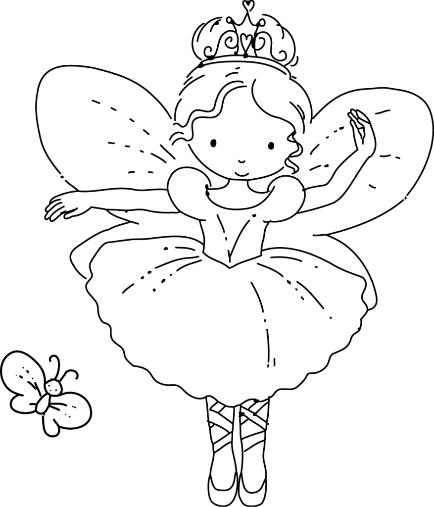 Princess Ballerina Coloring Pages