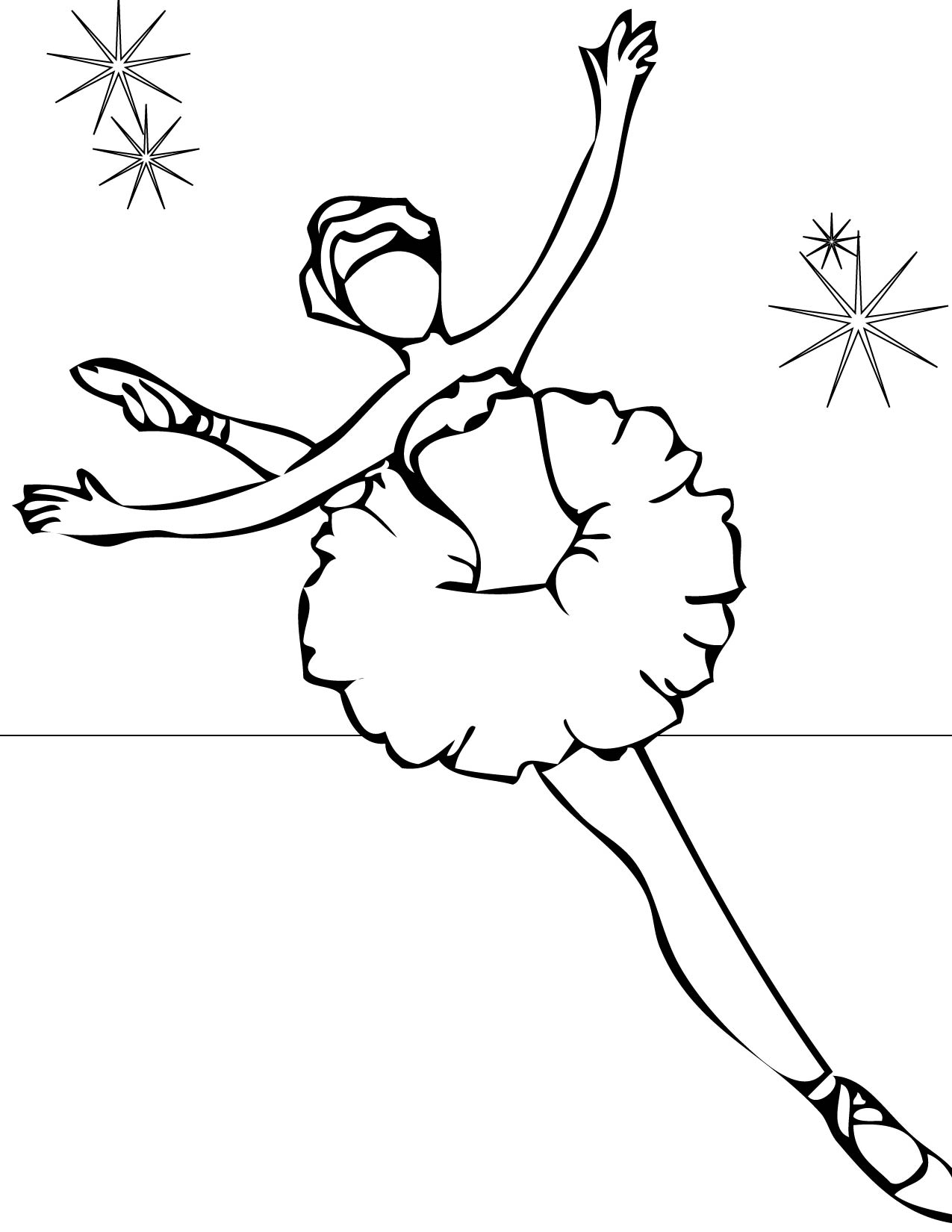 1275x1650 Ballet Coloring Pages