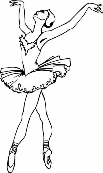 360x602 Free Printable Ballerina Colouring Pagesjlongok Printable