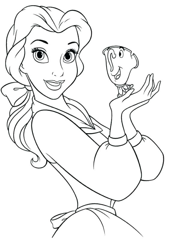 600x826 Belle Coloring Sheets Belle Coloring Pages And Belle Coloring