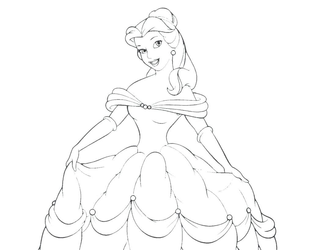 1024x820 Coloring Pages ~ Princess Belle Coloring Pages Disney Princesses