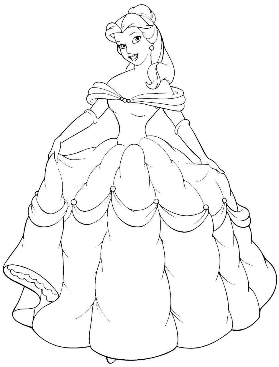 980x1288 Belle Coloring Pages