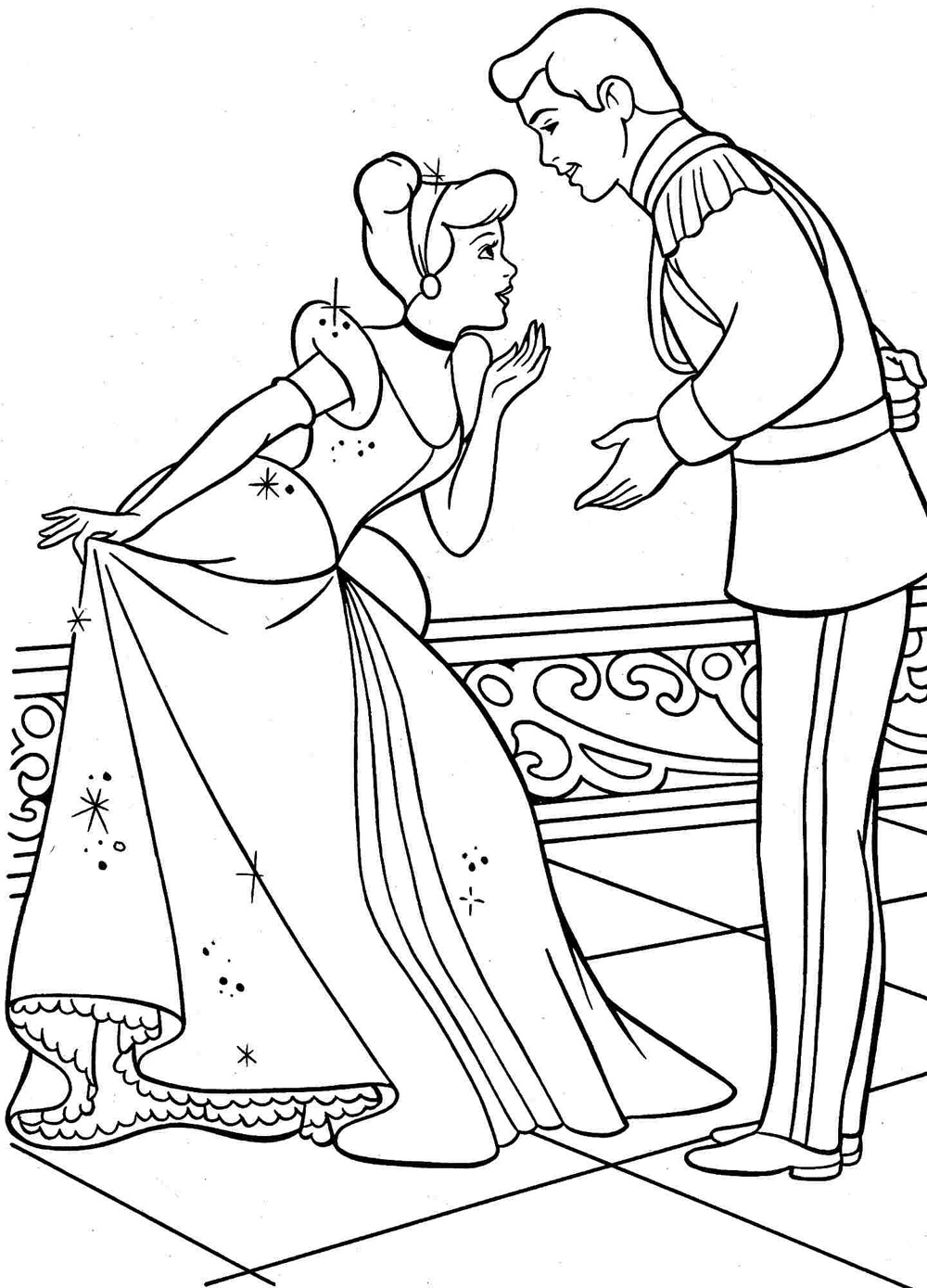 1000x1389 Cinderella Coloring Pages To Print