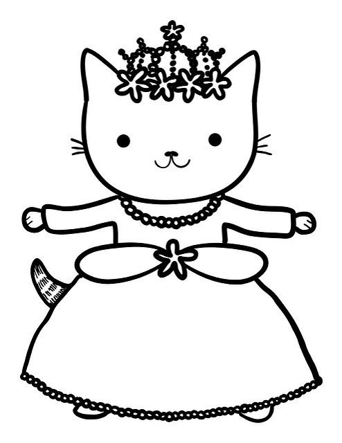 494x640 Princess Cat Coloring Pages Anime Kitten Coloring Pages Alltoys