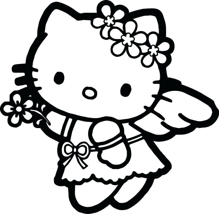 863x842 Princess Hello Kitty Coloring Pages Adult Hello Kitty Coloring