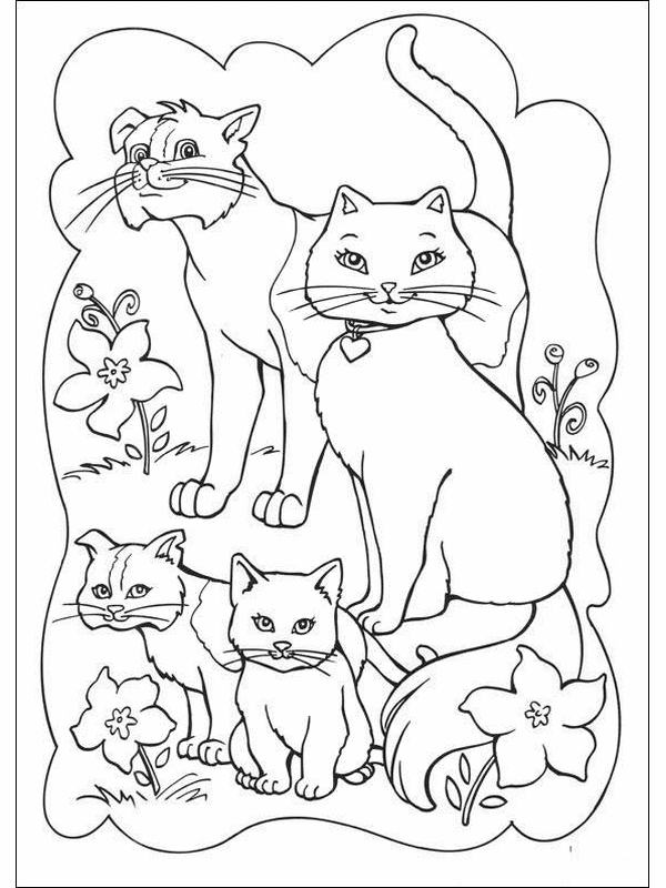 600x800 Barbie Princess Cat Coloring Pages 05.png Big