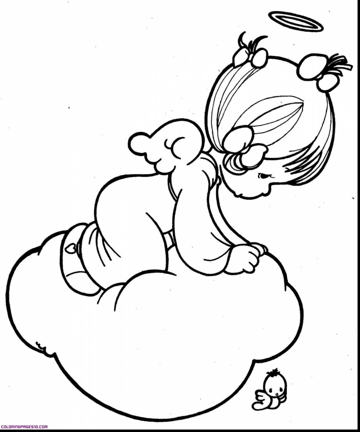 1468x1760 Printable Good Angel Precious Moments Babies Coloring Pages