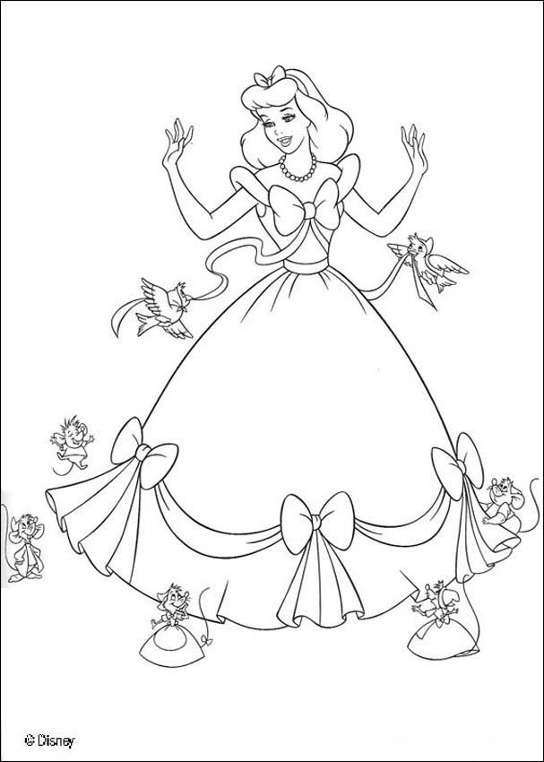 607x850 Cinderella Coloring Book Pages